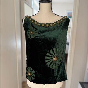 Chic Velvet Embellished Women's Blouse